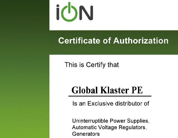 iON Certificate Exclusive Distributor